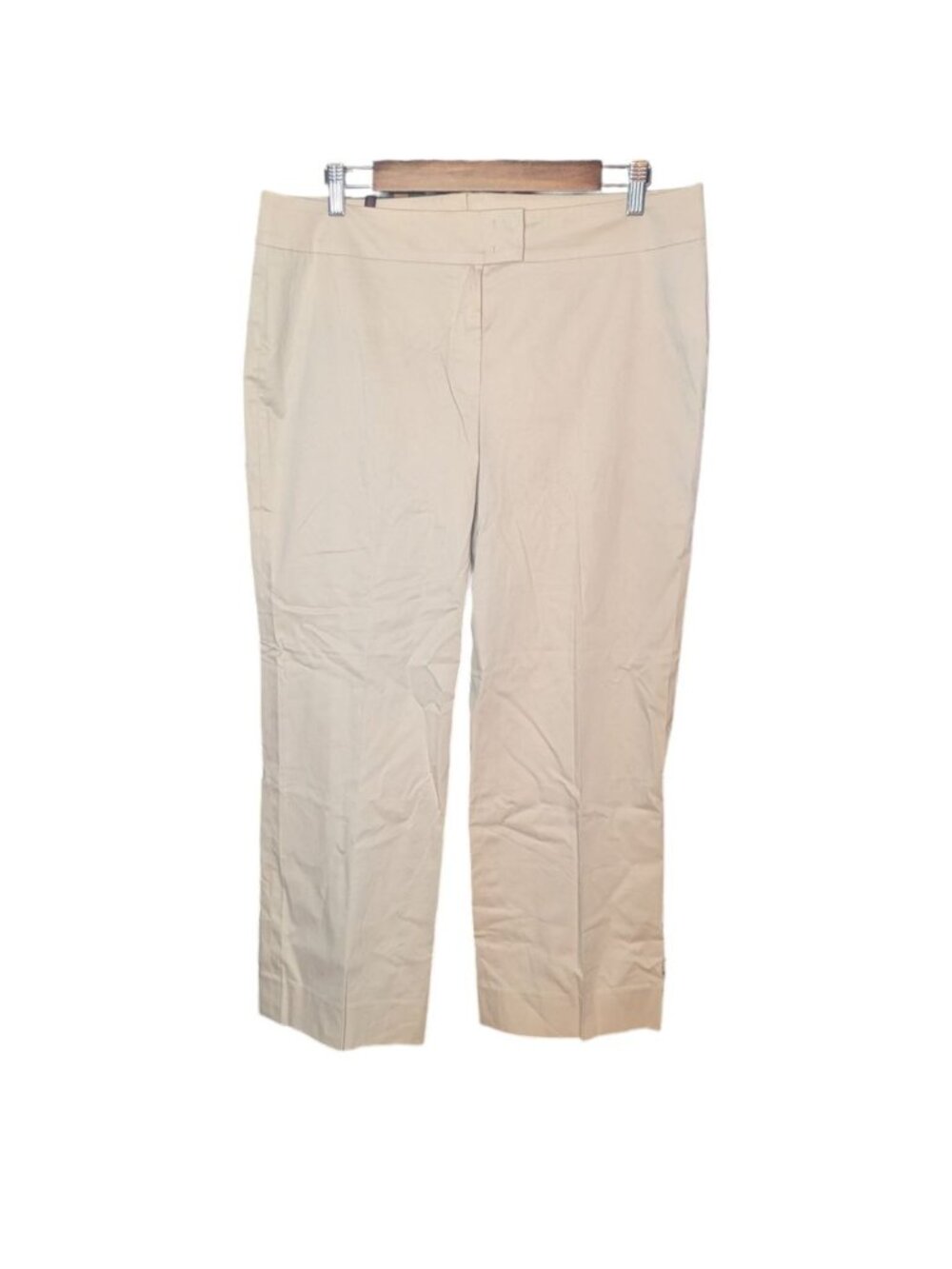 Escada Cotton Flat Front Straight Leg Trousers 40